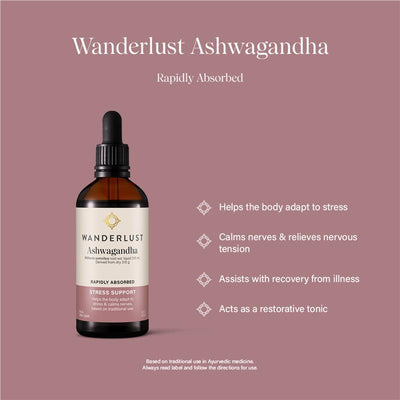 Wanderlust Ashwagandha Liquid Extract 90ml - Natural Stress Adaptogen