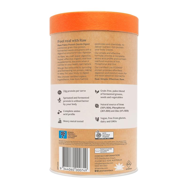 Amazonia RAW Gentle Digest Vanilla 1kg - Organic Plant Protein & Multivitamin