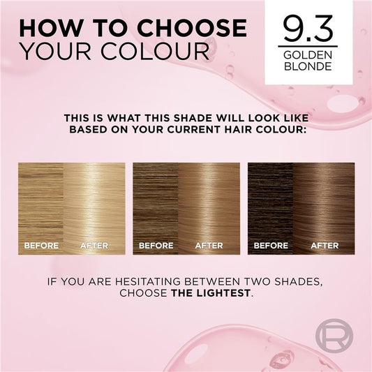 L'Oreal Excellence Creme 9.3 Light Golden Blonde Hair Colour - 1 Unit – view 2 - Auzzistore