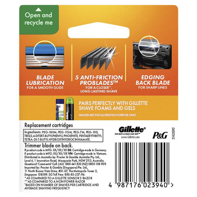 Gillette Fusion Power Razor Blades - 4 Pack Refills