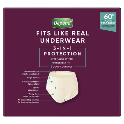 Depend Real Fit Women’s Underwear - Super Extra Large, 16 Pack - Auzzi Store