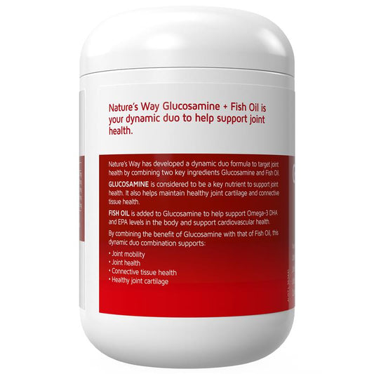 Nature's Way Glucosamine & Fish Oil, 200 Soft Capsules, Joint Support – view 2 - Auzzistore