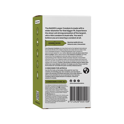 Four Seasons Naked Larger Ultra Thin Condoms 12 pieces, 60mm Width