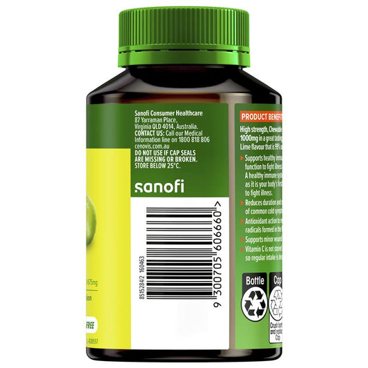 Cenovis Mega Vitamin C 1000mg Chewable Tablets, Lemon Lime, 60 – view 2