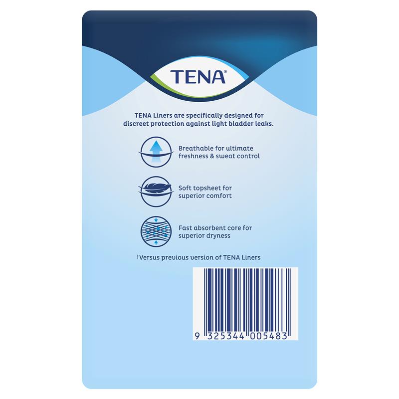 Tena Long Liners 26-Liners | Breathable, Odor Control, 3X Leak Protection