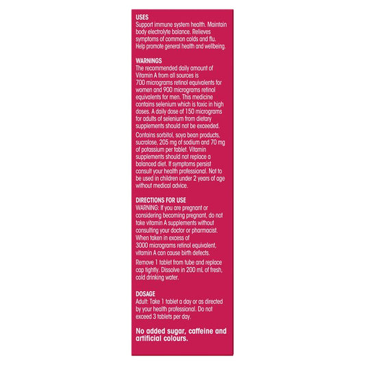 Frequent Flyer Immunity Boost Raspberry 15 Effervescent Tablets - Support Your Immune System – view 2