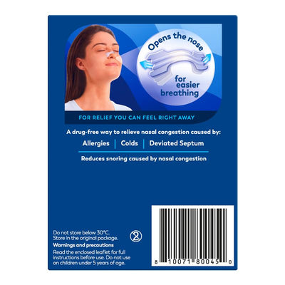 Breathe Right Clear Nasal Congestion Strips - 30 Regular Strips