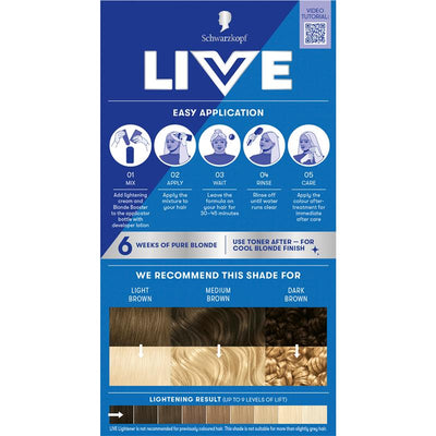 Schwarzkopf Live Colour Permanent Intense Bleach Max Blonde 00B - 50ml