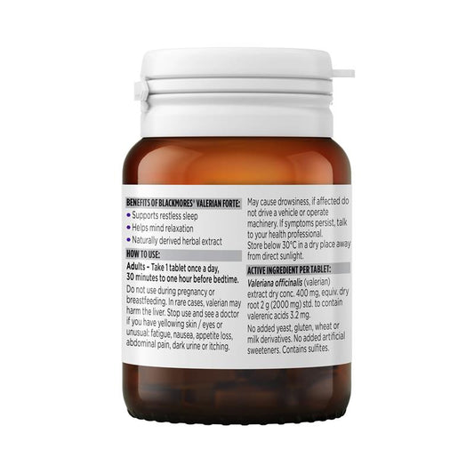 Blackmores Valerian Forte - 30 Tablets for Sleep Support – view 2 - Auzzistore