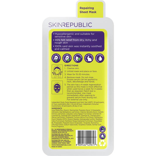 Skin Republic Ceramide Sheet Mask - Hydrating Biodegradable Mask – view 2 - Auzzistore