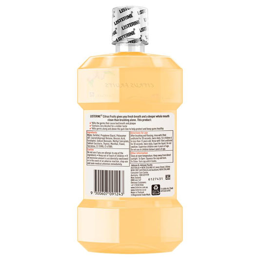 Listerine Zero Alcohol Antibacterial Mouthwash Citrus Fruits 500mL – view 2