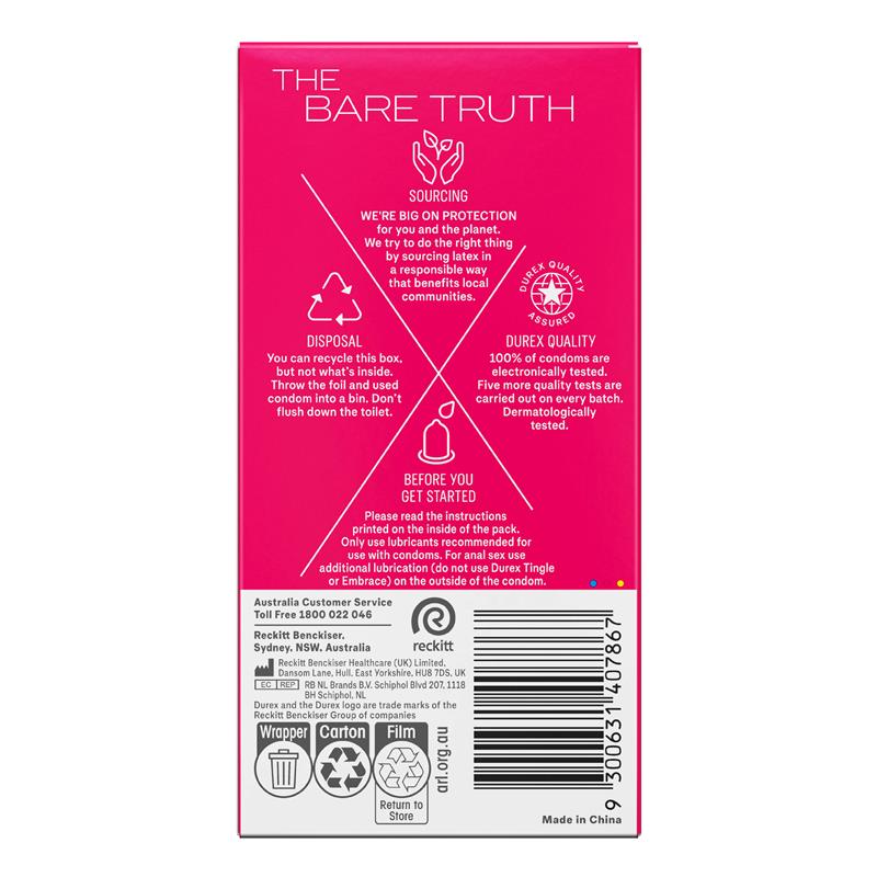 Durex Pleasure Me Ribbed Dotted Latex Condoms 12 Pack