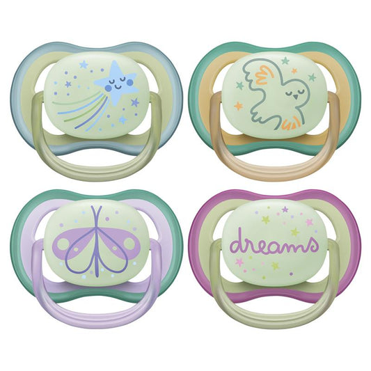 Avent Ultra Air Night Soother - 0-6 Months, 2 Pack-Auzzi Store