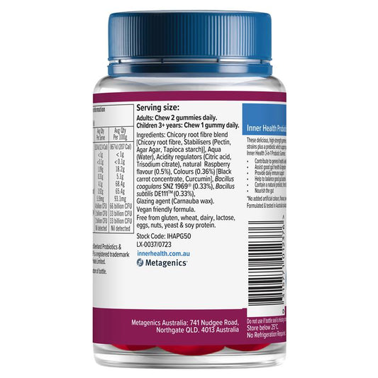 Inner Health 3 in 1 Probiotic Gummies 50 Pack - High-Strength Gut Support – view 2
