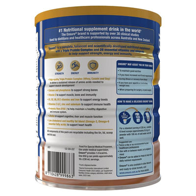 Ensure Chocolate Nutritional Supplement Powder 850g – 28 Vitamins, High Protein