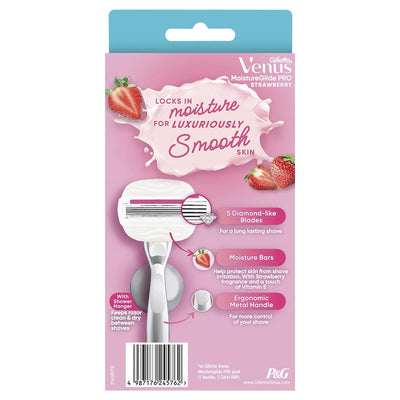 Gillette Venus Comfortglide Sugarberry Scent Plus Olay Women's Razor Handle + 4 Blade Refills