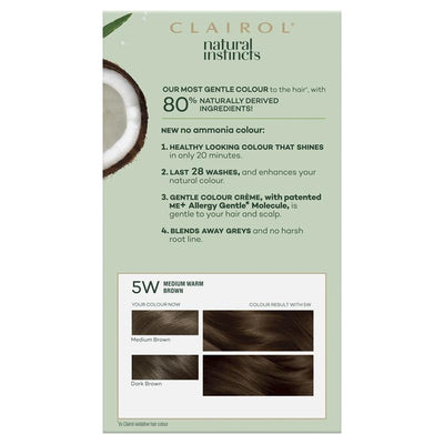 Natural Instincts 5W Medium Warm Brown Semi-Permanent Hair Colour - 60ml