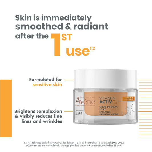 Avene Vitamin Activ Cg Radiance Intensive Cream 50ml - Anti-Aging Moisturizer – view 2 - Auzzistore