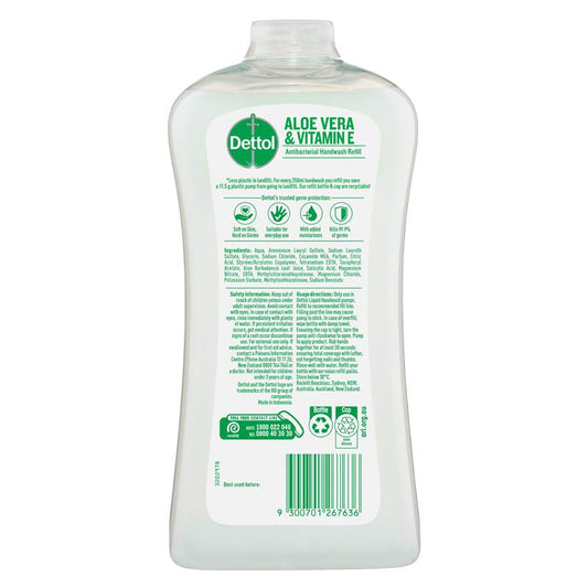 Dettol Aloe Vera & Vitamin E Antibacterial Hand Wash Refill 950 ml - Auzzi Store