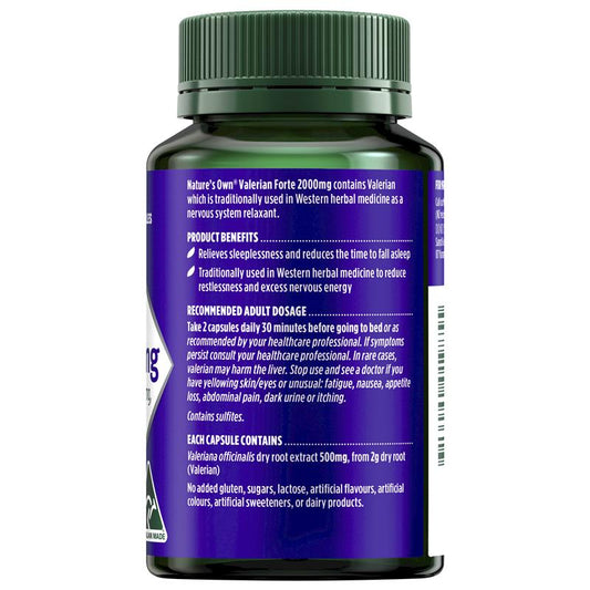 Nature's Own Valerian Sleep Support 2000mg - 60 Capsules – view 2