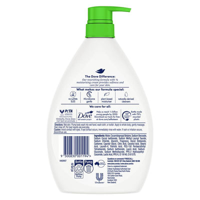 Dove Fresh Care Sulfate-Free Body Wash, Gentle Moisturizing 1L