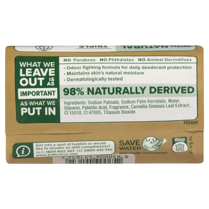 Palmolive Gold Bar Soap with Green Tea, Daily Deodorant Protection – 10 Pack 90g