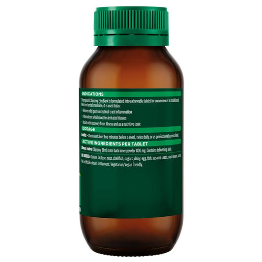 Thompson's Slippery Elm Bark Chewable Tablets 800mg, 120 Count – view 2