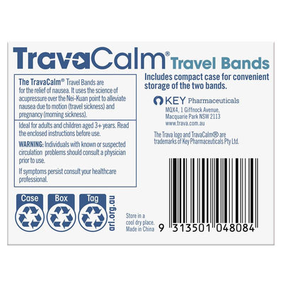 Travacalm Travel Sickness Travel Band 2 Pack - Effective Motion Sickness Relief