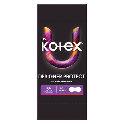 U by Kotex Designer Protect Liners – 30 Liners, Breathable & Absorbent