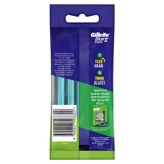 Gillette Blue II Plus Disposable Razors 5 Pack - Precision Shaving-Auzzi Store