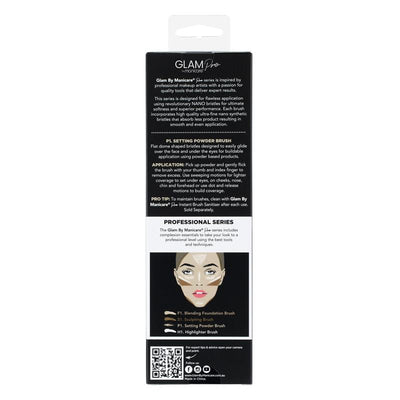 Glam By Manicare Pro P1 Setting Powder Brush - Perfect for Flawless Makeup
