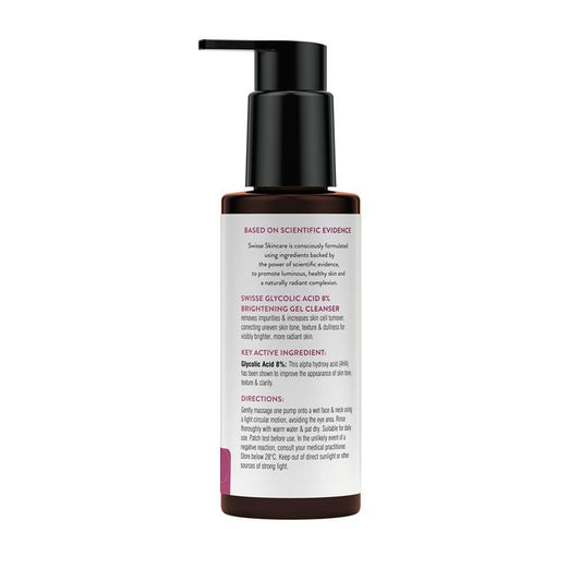 Swisse Skincare Glycolic Acid 8% Brightening Gel Cleanser 120ml - Radiant Skin Awaits – view 2