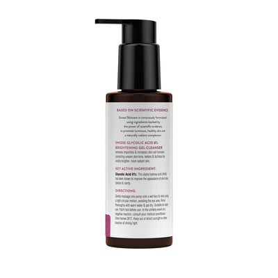 Swisse Skincare Glycolic Acid 8% Brightening Gel Cleanser 120ml - Radiant Skin Awaits
