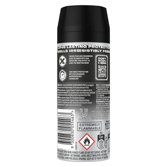 LYNX Black 165ml Antiperspirant Aerosol for Men – 72H Protection – view 2
