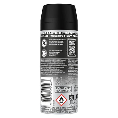 LYNX Black 165ml Antiperspirant Aerosol for Men – 72H Protection