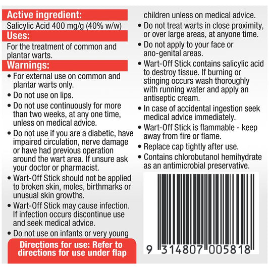 Wart Off Stick 5g - Effective Wart Treatment – view 2 - Auzzistore