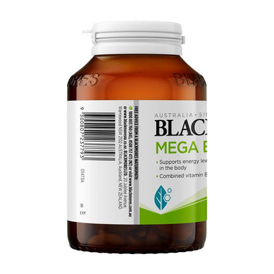 Blackmores Mega B Complex 200 Tablets – High Potency B Vitamins for Energy Support