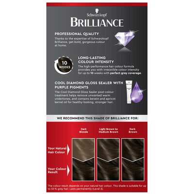 Schwarzkopf Brilliance Cool Browns 81 Truffle Brown - Permanent Hair Colour