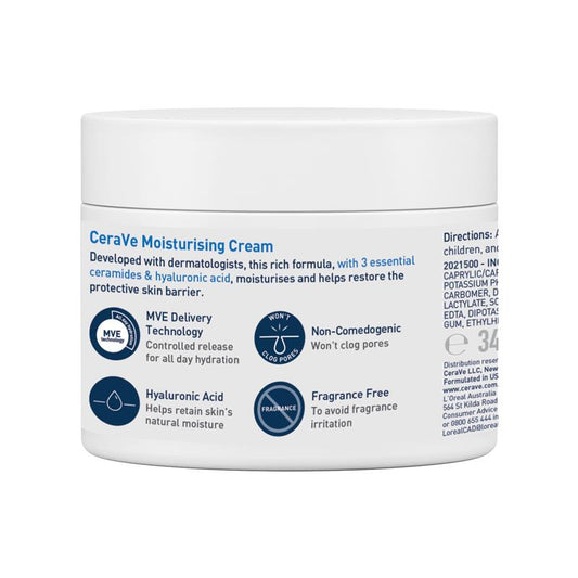 CeraVe Moisturising Cream 340g - Deeply Nourishing Cream for Dry Skin – view 2 - Auzzistore
