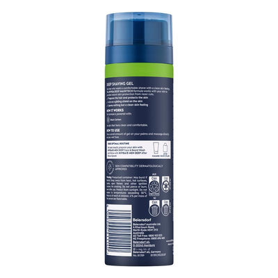 NIVEA MEN Charcoal Deep Shave Gel 200ml – Smooth Glide