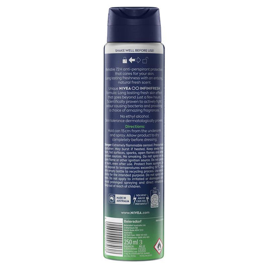 NIVEA MEN Deodorant Fresh Sensation 72hr 250ml - Long-Lasting Protection