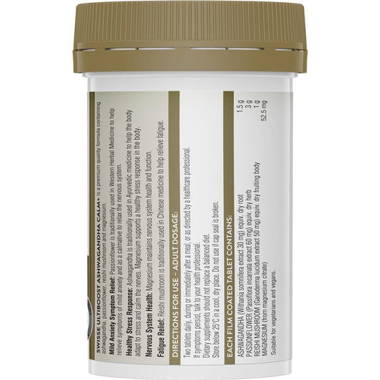 Swisse Ultiboost Ashwagandha+ Calm - 120 Tablets-Auzzi Store