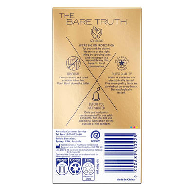 Durex Invisible Close Fit Condoms 10 Pack