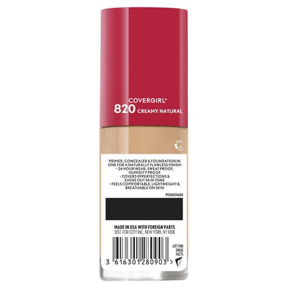 Covergirl Outlast Extreme Wear Foundation 820 Creamy Natural 30ml