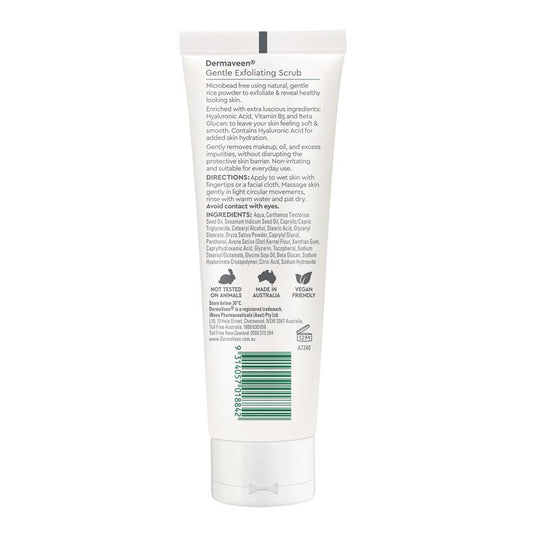 DermaVeen Face Gentle Exfoliating Scrub - 125ml for Sensitive Skin