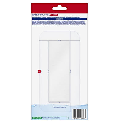 Elastoplast Waterproof Dressing 4XL - 10cm x 20cm (5 Pack)