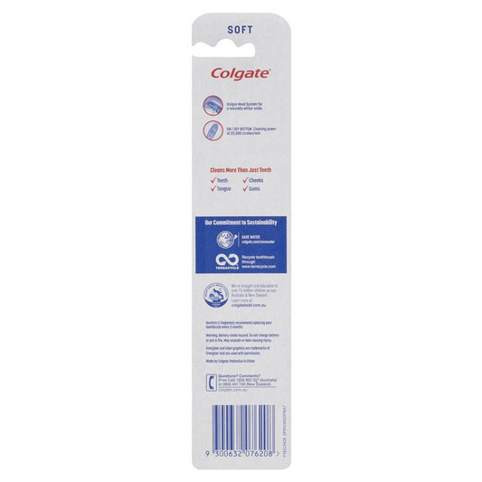 Colgate 360 Optic White Powered Toothbrush - Soft Bristles-Auzzi Store