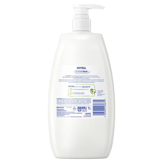 NIVEA Coconut & Jojoba Oil Body Wash 1L – Moisturizing & pH Balanced – view 2 - Auzzistore