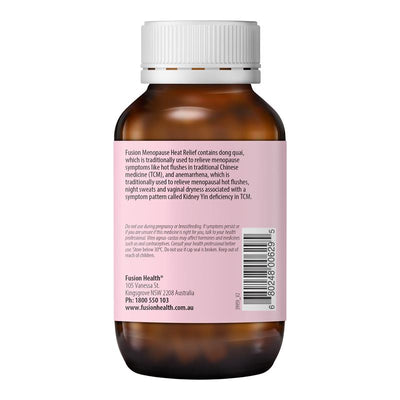 Fusion Menopause Heat Relief - 120 Vegetarian Capsules for Hot Flush Relief