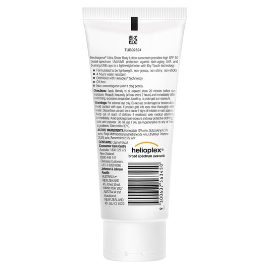 Neutrogena Ultra Sheer Body Lotion Sunscreen SPF 50 - 85ml – view 2